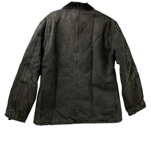 Y2K Carhartt C26 Sz Large BLK Arctic Detroit Jacket Black Quilted Vintage Chore - Picture 15 of 16